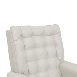 Poltrona de Amamentação Manuela com Puff Bebê Completo: Boucle Natural - 7
