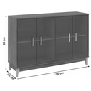 Ver imagem 3 de Cristaleira - Horizontal 4 Pt 1200X800X350 Mm Legno Movel Bento M. BENTO Branco