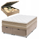 Ver imagem 1 de Cama Box Baú Queen Espuma Pillow Top Lord 158x198x71cm Herval - Suporta até 150 kg por Pessoa