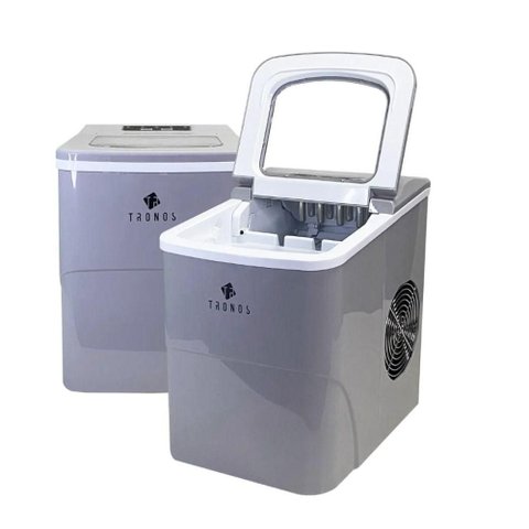 Máquina de Gelo Tronos B12-B Silver 12kg 24H Reservatório 2L Cinza 220V