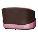 Ver imagem 2 de Namoradeira Poltrona 2 Lugares Bia Composê Veludo com Corino Cor:rosa Chiclete