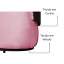 Ver imagem 4 de Namoradeira Poltrona 2 Lugares Bia Composê Veludo com Corino Cor:rosa Chiclete