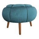 Ver imagem 2 de Puff da Vinci 65 Cm Palito Suede Slk Decor Marinho Amara Azul Turquesa