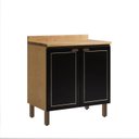 Ver imagem 6 de Balcão para Cozinha 80cm com 2 Portas e Tampo Conecta Frise Yescasa Cinamomo/Preto