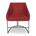 Ver imagem 4 de Kit 6 Poltronas Luxo Alana Suede Base Ferro Preto - Pallazio Cor:Vermelho