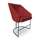 Ver imagem 2 de Kit 6 Poltronas Luxo Alana Suede Base Ferro Preto - Pallazio Cor:Vermelho