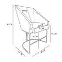 Ver imagem 7 de Kit 6 Poltronas Luxo Alana Suede Base Ferro Preto - Pallazio Cor:Vermelho
