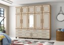 Ver imagem 1 de Roupeiro / Guarda Roupas Diam Triplex 2.40m com Espelho Casal Amplo Espaço Interno e Gavetas com Cha