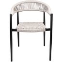 Ver imagem 2 de Cadeira Decorativa para Área Gourmet Base Preto Corda Náutica Nevada R01 Amêndoa - Lyam Decor