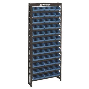 Estante Gaveteiro Metálica N3 150x60x18,5cm com 60 Peças 60/03 Azul Worker
