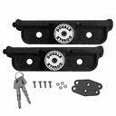 Ver imagem 3 de Fechadura Cadeado Porta de Aço Lateral - Par Preta - Dovale - 87002