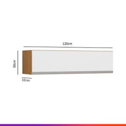 Cozinha Completa Modulada Grande Itália 440 Cm Com Balcão 11 Portas Branco Avelã MDP - PRIME - 3