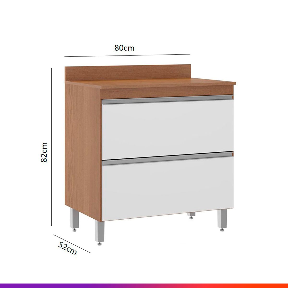 Cozinha Completa Modulada Grande Itália 440 Cm Com Balcão 11 Portas Branco Avelã MDP - PRIME - 8