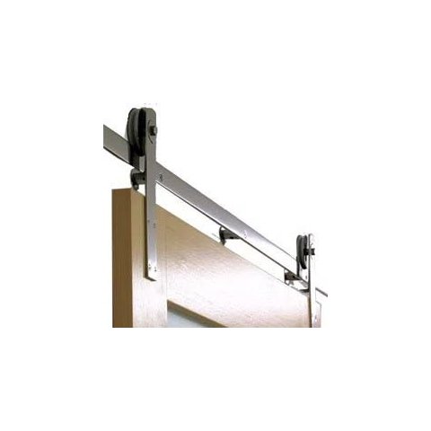 Kit Aparente para Porta de Correr 2 m Inox Polido 01 Porta (50 kg) Geris