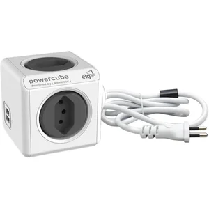 Adaptador Benjamim Múltiplo Powercube Pwc-x4u/3m Bivolt Elg