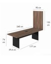 Ver imagem 3 de Escritorio Completo Mesa Reunião Painel 2 Armários Baixos