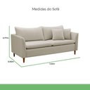 Ver imagem 4 de Sofá Living Kassia 2 Lugares 1,44m Veludo Cores Lansofbr Cores Azul Marinho