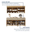 Ver mais imagens de Cozinha Completa Modulada 4 Peças 7 Portas 3 Gavetas 100% MDF Realeza Premium Bege/Carvalho/Greige