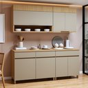 Ver imagem 1 de Cozinha Completa Modulada 4 Peças 7 Portas 3 Gavetas 100% Mdf Realeza Premium