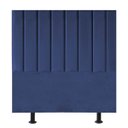 Ver imagem 1 de Cabeceira Estofada Cama Box Solteiro 100 Cm Mavie Veludo:azul Marinho