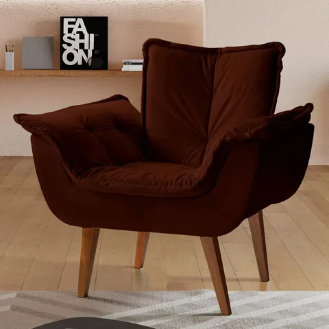 Poltrona Decorativa Estofada Eros Montana Estofados