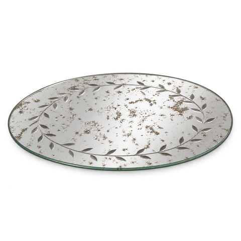 Centro de Mesa Prato de Vidro Espelhado Oval A1XD29XL18CM Vênus Victrix