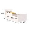 Cama Bibox Solteiro Protetor Lateral 100% MDF Elza Cimol Branco - CIMOL MOVEIS - 6