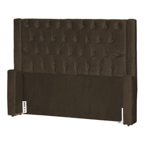 Cabeceira de Cama Box Estofada 195 Cm King Emma Veludo