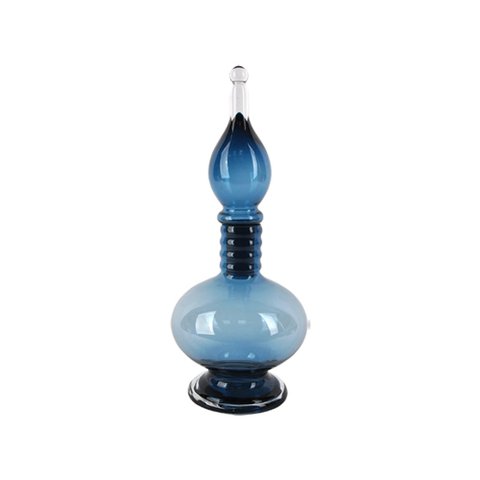 Garrafa Decorativa Aladino de Vidro Azul 41cm Wg0077 Btc
