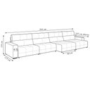 Ver imagem 3 de Sofá Retrátil 6 Lugares 364cm Nero Couro Caramelo Manchado G52 - Gran Belo