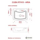 Ver imagem 7 de Conjunto Balcão C-cuba Aria 41 e Espelheira Legno 830 Branco Chess C-carvalho Branco Chess C-