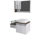 Ver imagem 2 de Conjunto Balcão C-cuba Aria 41 e Espelheira Legno 830 Branco Chess C-carvalho Branco Chess C-