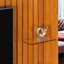Ver imagem 4 de Estante Home Tvs 60" 4 Portas Absoluto Naturalle Ripado Carmolar
