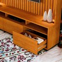 Ver imagem 2 de Estante Home Tvs 60" 4 Portas Absoluto Naturalle Ripado Carmolar