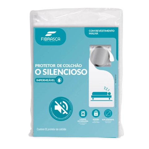 Protetor de Colchão Impermeável O Silencioso Slip Casal 140x190 Fibrasca