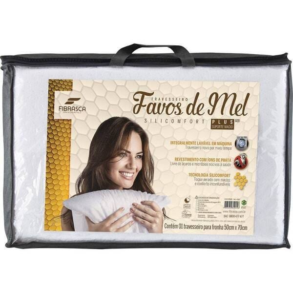 Travesseiro Fibrasca Favo De Mel Plus - 50 x 70
