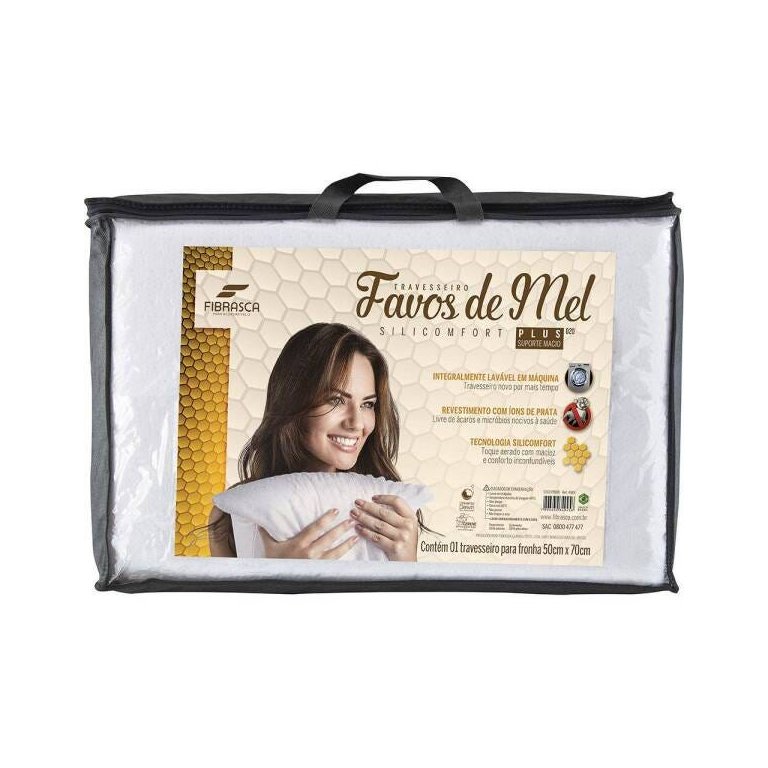 Travesseiro Fibrasca Favo De Mel Plus - 50 x 70