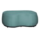 Ver imagem 2 de Kit 02 Poltronas e 01 Puff Decorativo Beatriz Veludo Azul Turquesa/pu Marrom - Montanaris Decor