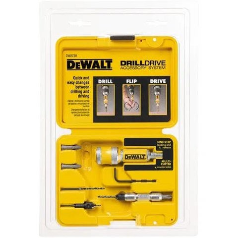 Jogo 08 Peças para Furar e Parafusar com Troca Rápida DW2730 DeWalt