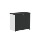 Ver imagem 5 de Armário Baixo para Escritório com 2 Portas Branco/Preto