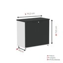 Ver imagem 2 de Armário Baixo para Escritório com 2 Portas Branco/Preto