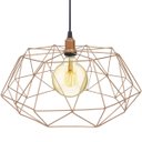 Ver imagem 3 de Pendente Aramado Estádio Grande Cabo 2M Luxo Luminária Lustre Teto Vintage Cobre Rose Gold Lâmpada A