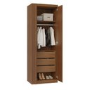 Ver imagem 5 de Guarda-Roupa Planejado 2 Portas e Gaveteiro Arani CabeCasa MadeiraOriginals Marrom/Cinamomo