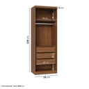 Ver imagem 4 de Guarda-Roupa Modulado 2 Portas e Gaveteiro Arani CabeCasa MadeiraOriginals