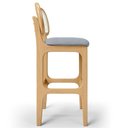 Ver imagem 2 de Kit 06 Banquetas Altas para Cozinha Bancada Sala Tela Betta Fixa L02 Suede Cinza - Lyam