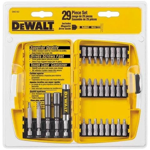 Jogo 29 Peças para Parafusar com Guia Magnética DW2162 DeWalt