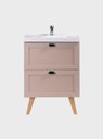 Ver imagem 6 de Gabinete para Banheiro com Cuba e Espelho 60cm Retro MDF Rosa Milano - On Móveis