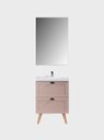 Ver imagem 4 de Gabinete para Banheiro com Cuba e Espelho 60cm Retro MDF Rosa Milano - On Móveis