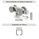 Ver imagem 2 de Sistema Deslizante RO 80V 8003 para Portas de Madeira (100 kg) Kit para 01 Porta Rometal