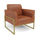 Ver imagem 2 de Sofá Namoradeira com 2 Poltronas Base Industrial Alta Dourado Marisa Corano D03 - D\'rossi Cor